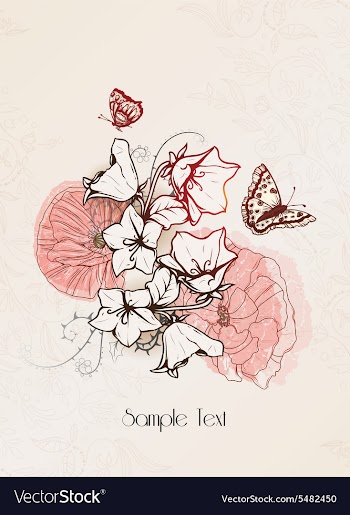 Floral background vector image