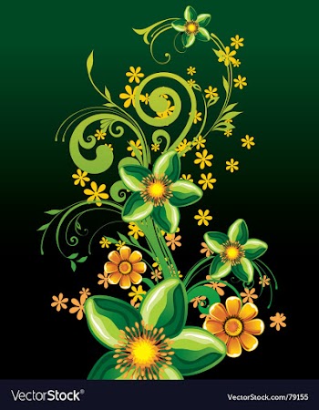 Floral background vector image