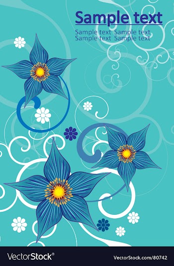 Floral background vector image