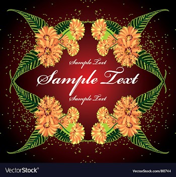 Floral background vector image