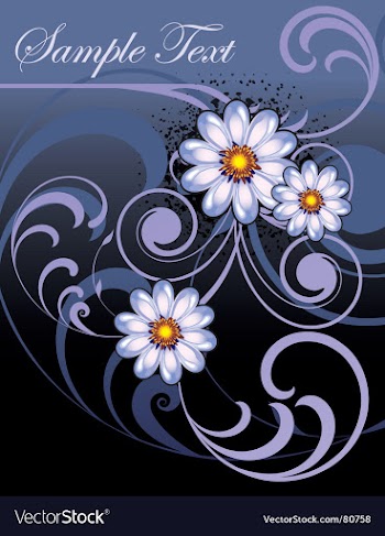 Floral background vector image