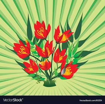 Floral background vector image