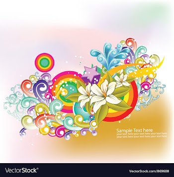Floral background vector image