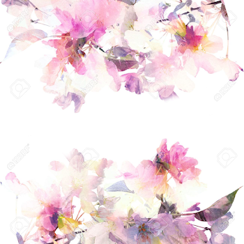 Floral Background Watercolor Floral Bouquet Birthday Card Stock ...