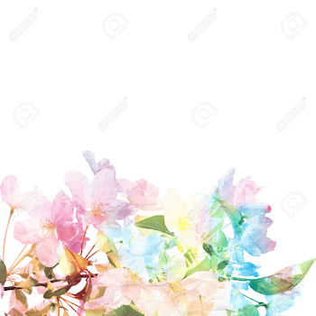 Floral Background Watercolor Floral Bouquet Card Stock Photo ...