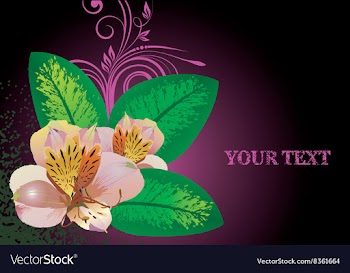 Floral Background with Text Space vector image