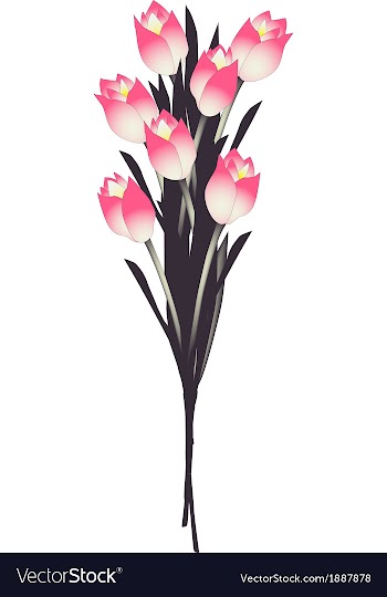  					Floral background with tulips vector image														
