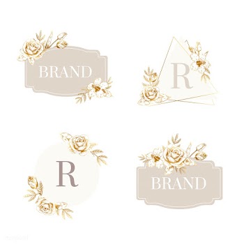 Floral badge set | Free stock vector - 553189