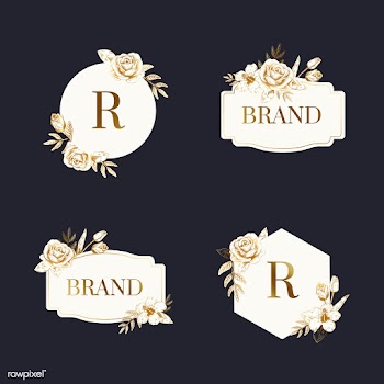 Floral badge set | Free stock vector - 553196