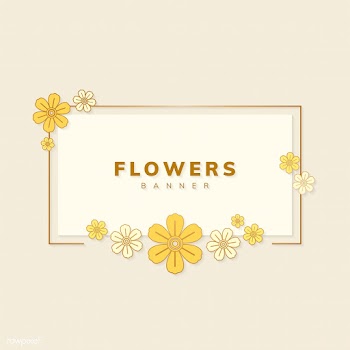 Floral banner vector | Free stock vector - 558642