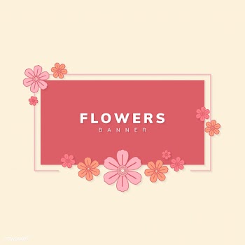 Floral banner vector | Free stock vector - 558646