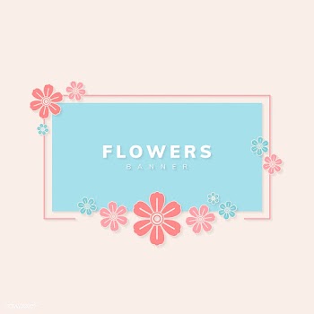 Floral banner vector | Free stock vector - 558655