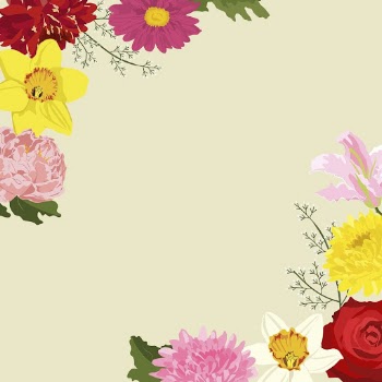 Floral beige background, colorful botanical | Free Photo Illustration - rawpixel