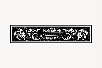 Floral border clipart, vintage hand | Free Vector - rawpixel