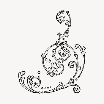Floral border clipart, vintage hand | Free Vector - rawpixel