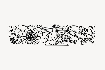 Floral border clipart, vintage hand | Free Vector - rawpixel
