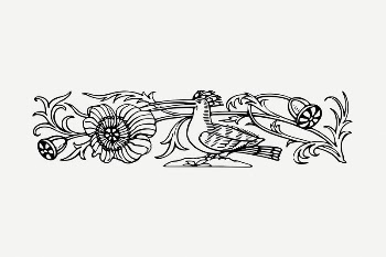 Floral border drawing, vintage illustration | Free PSD - rawpixel