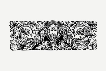 Floral border drawing, vintage illustration | Free PSD - rawpixel
