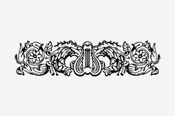 Floral border drawing, vintage illustration | Free PSD - rawpixel