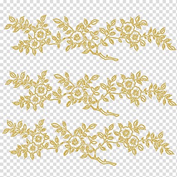 Floral border, Rosa multiflora Golden Rose Computer file, Golden roses material transparent background PNG clipart