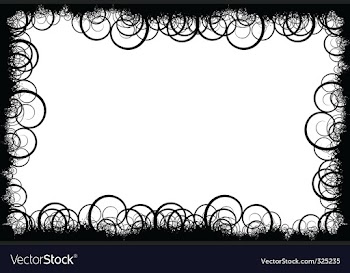 Floral border vector image