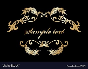 Floral border vector image