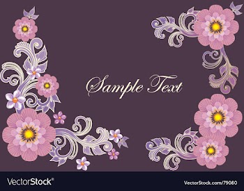 Floral border vector image