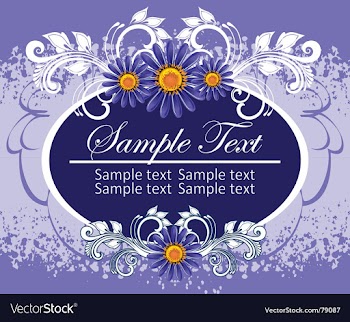 Floral border vector image