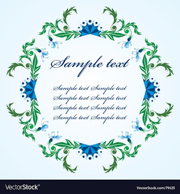 Floral border vector image