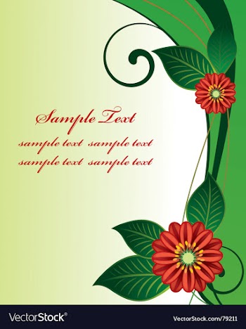 Floral border vector image