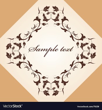 Floral border vector image