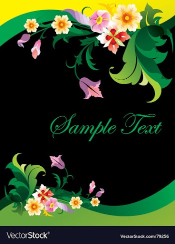 Floral border vector image