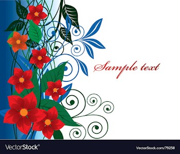 Floral border vector image