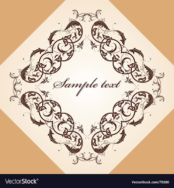 Floral border vector image
