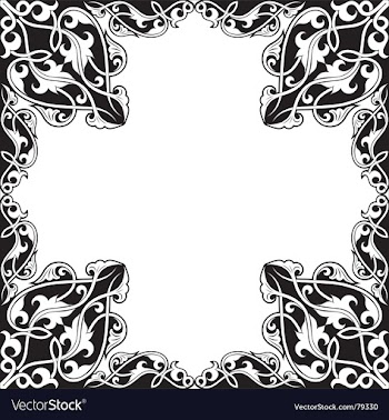 Floral border vector image