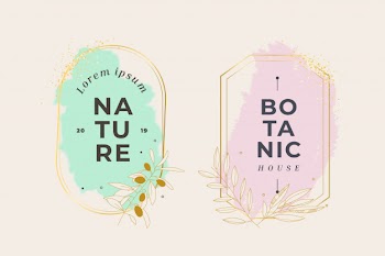 Floral botanic frame Free Vector