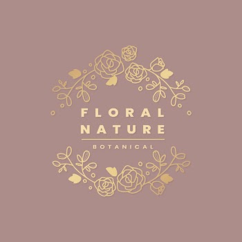 Floral botanical frame