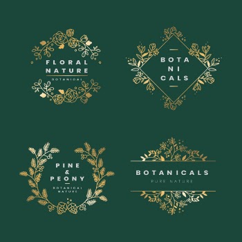 Floral botanical frame collection