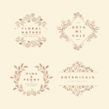 Floral botanical frame collection