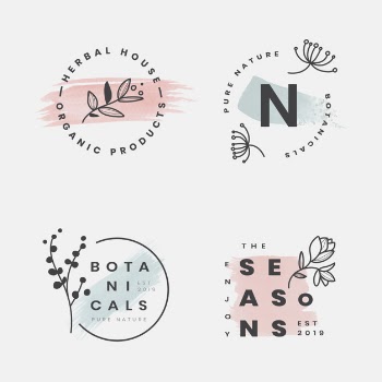 Floral botanical frame collection
