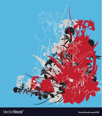 Floral burst vector image
