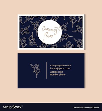 floral business card template