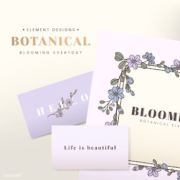 Floral card design | Free stock vector - 559493