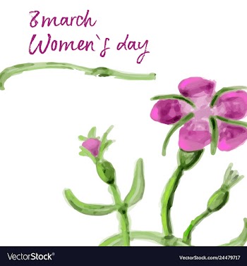 Floral card design garden flower lavender pink vector image