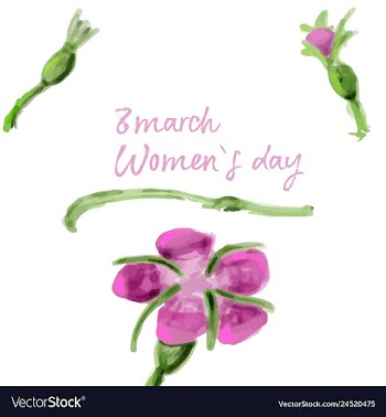 Floral card design garden flower lavender pink vector image