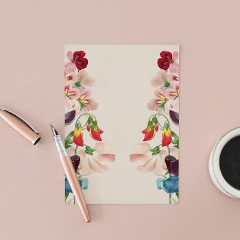 Floral card flat lay design, | Free Photo - rawpixel