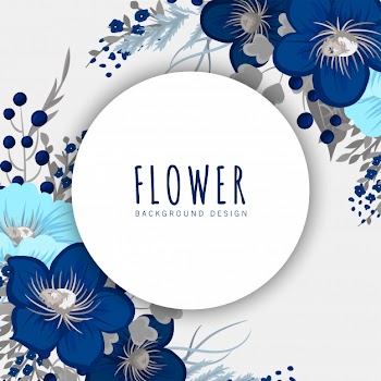 Floral circle border Free Vector