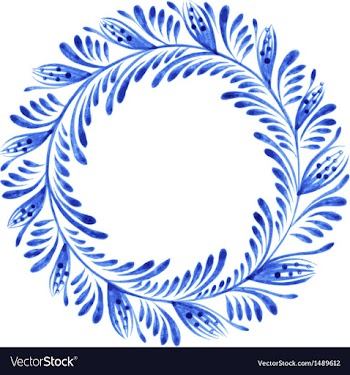 Floral circle vector image