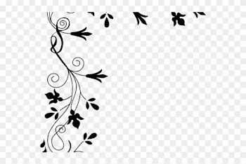 Floral Clipart Line - Flower Floral Border Designs