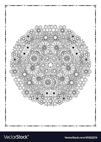 floral coloring book page kdp